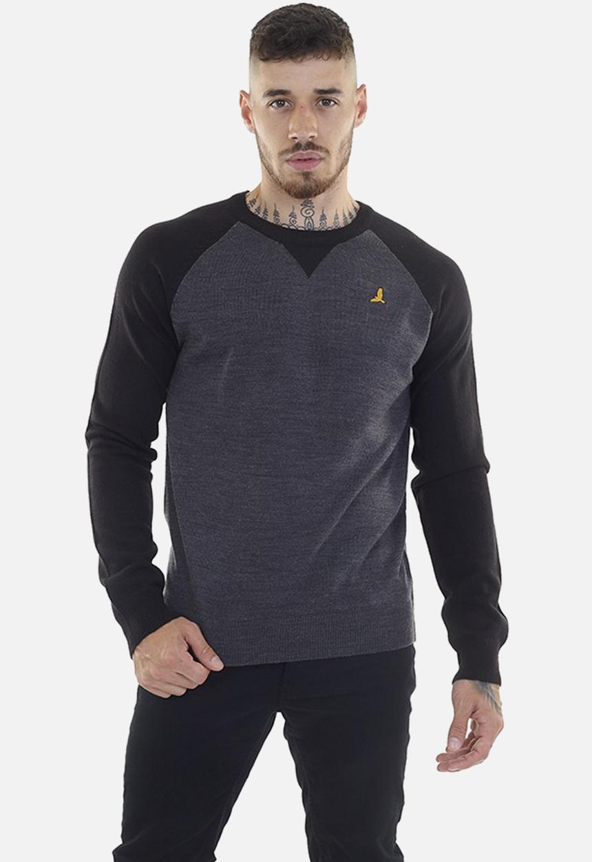 Brave Soul - Knitted - Silver Grey Marl/Midnight Navy