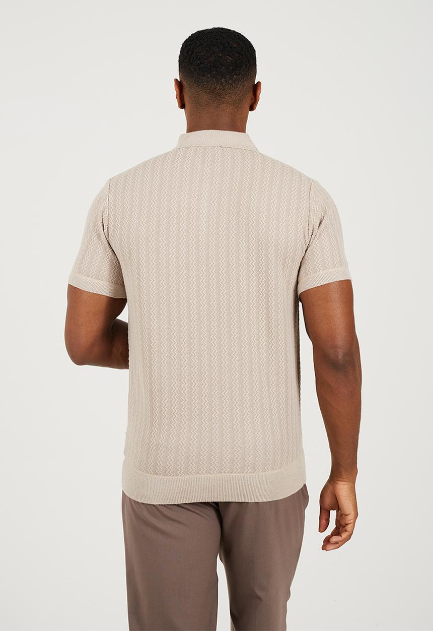 Brave Soul - Polo Neck - Stone Marl