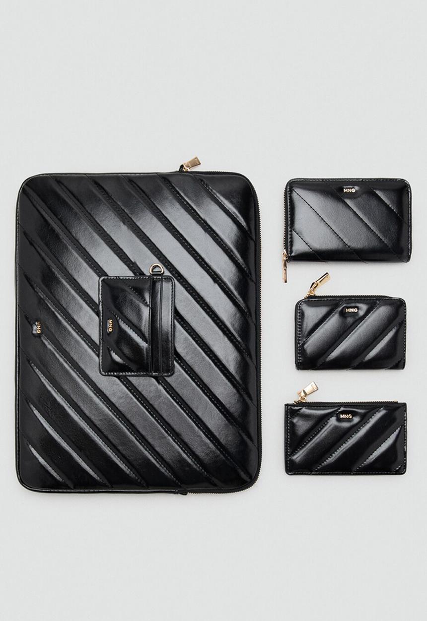 MANGO - Funda G Diagonal Wallet - Black