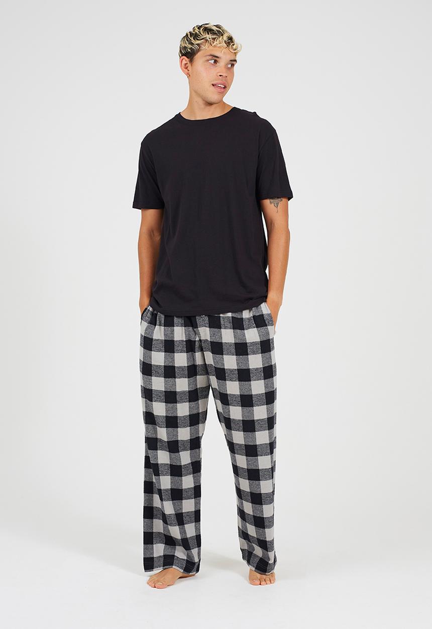 Brave Soul - Grey Check Loungewear Bottoms - Grey Check