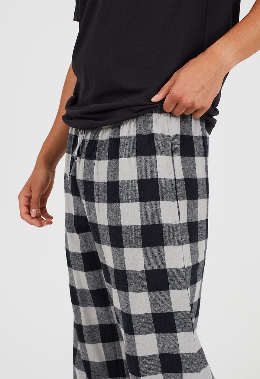 Brave Soul - Grey Check Loungewear Bottoms - Grey Check