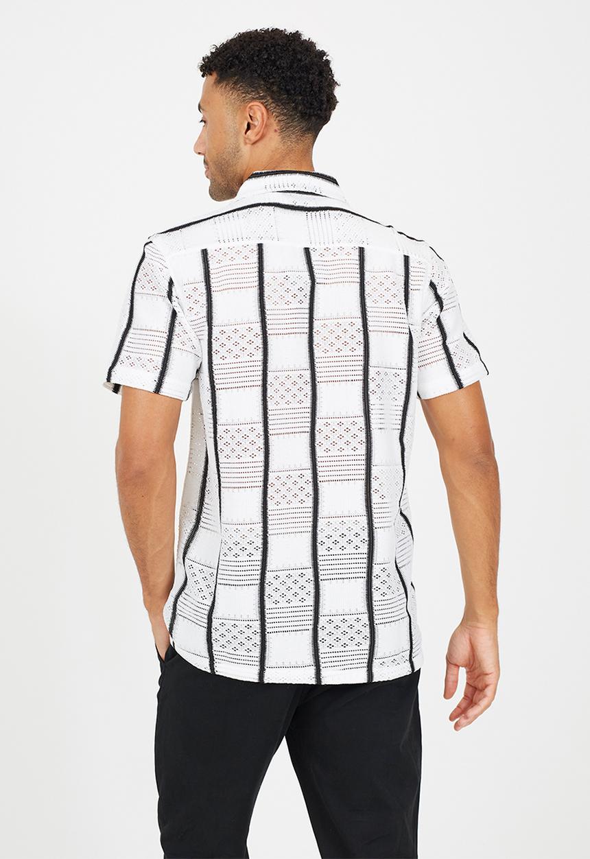 Brave Soul - Collar Shirt - White/Black