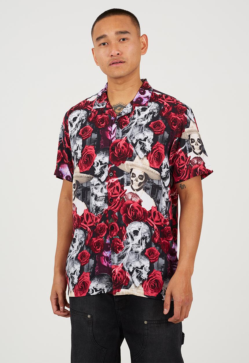 Brave Soul - Revere Collar Short Sleeve Shirt - Multi