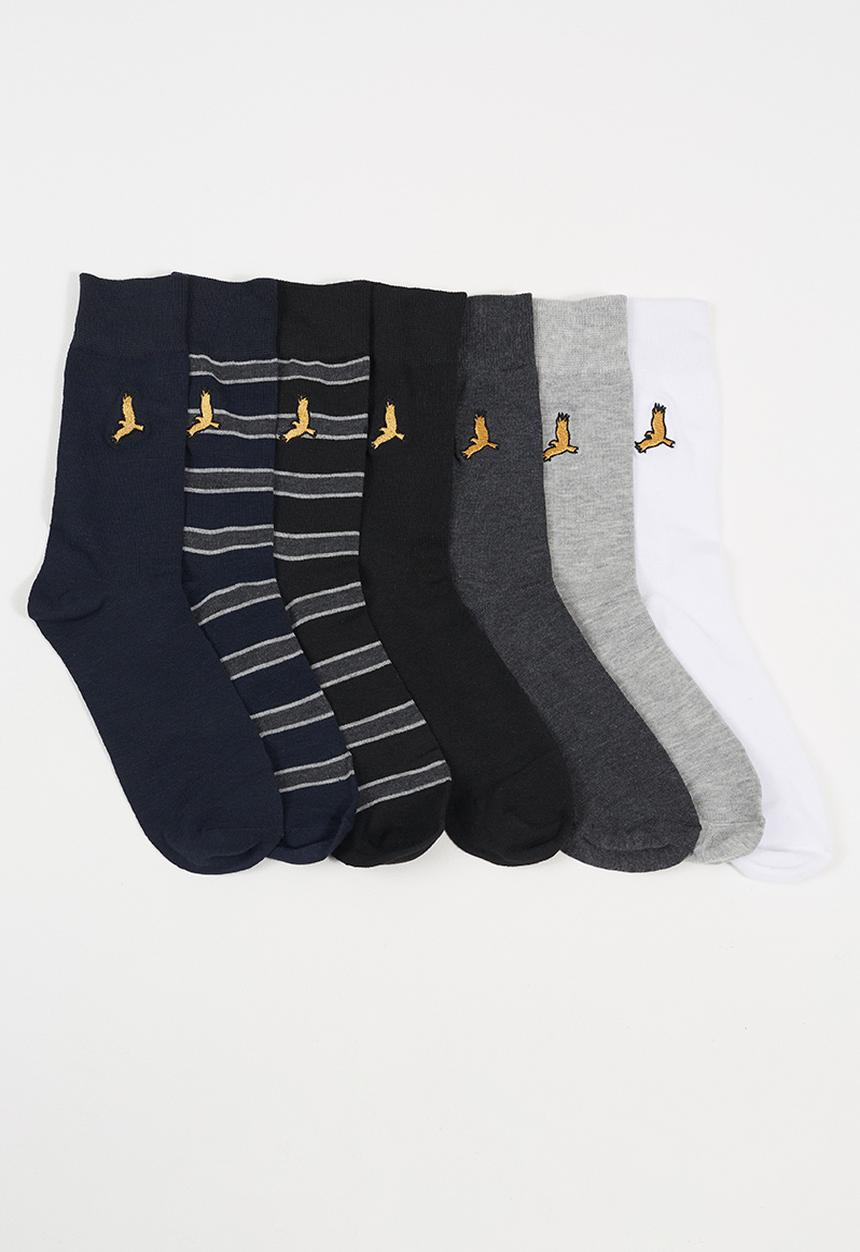 Brave Soul - 10 Pack Socks With Embroidery Details - Multi