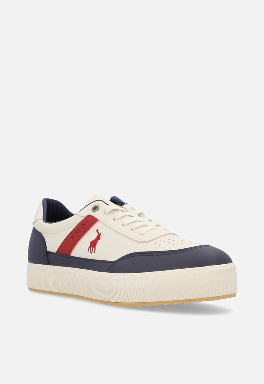 POLO - Colour block side flash sneaker - navy/red/white