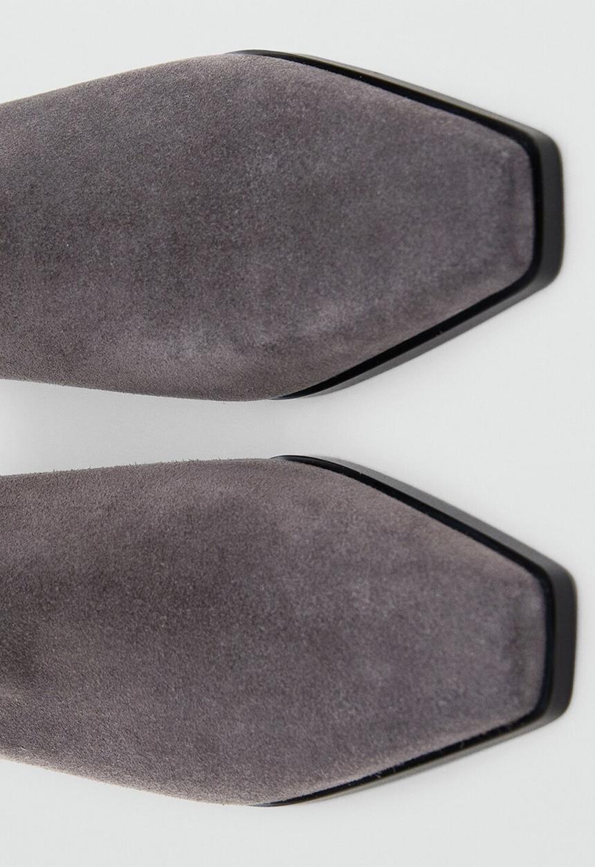 MANGO - Super1 suede ankle boot - gray