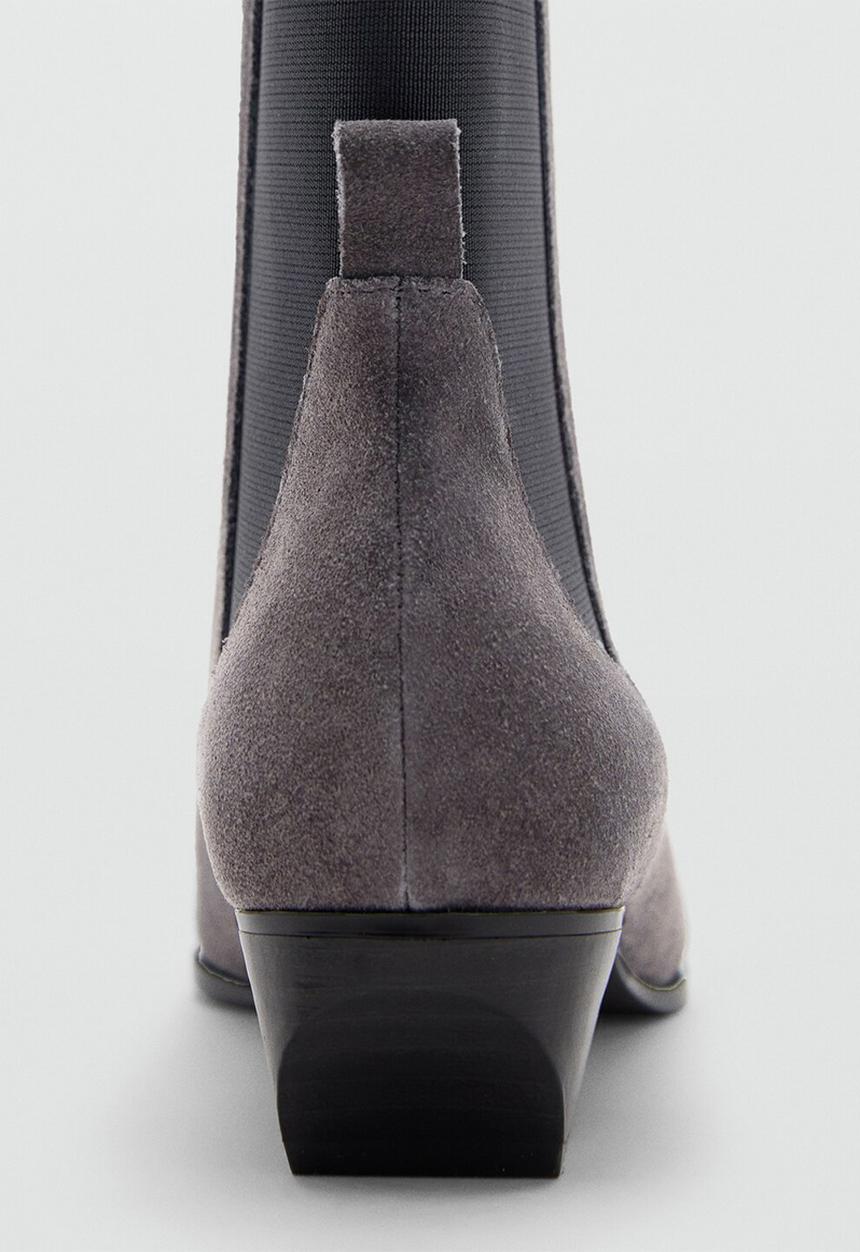 MANGO - Super1 suede ankle boot - gray