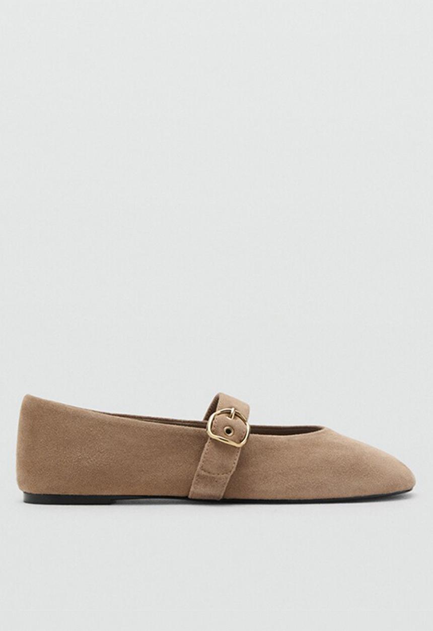 MANGO - Dor suede pump - light pastel brown