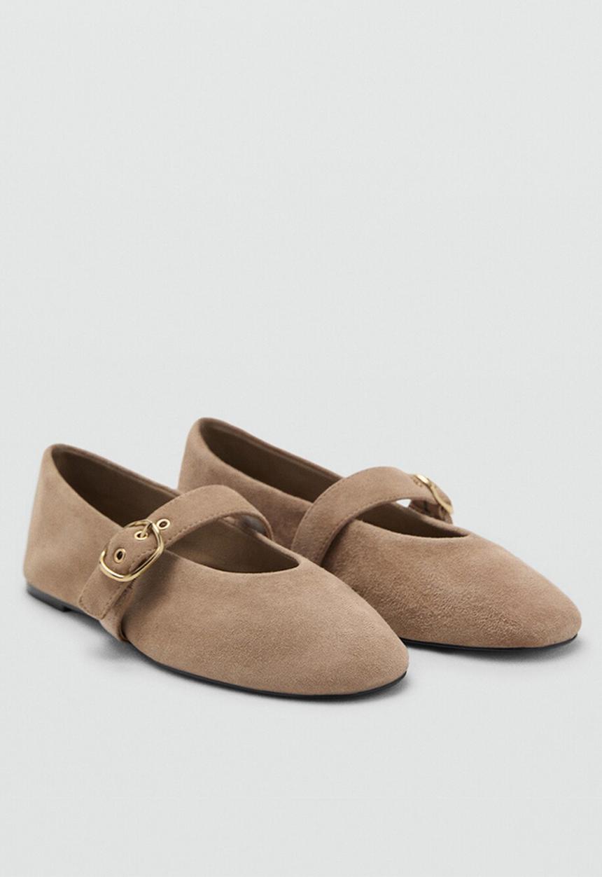 MANGO - Dor suede pump - light pastel brown