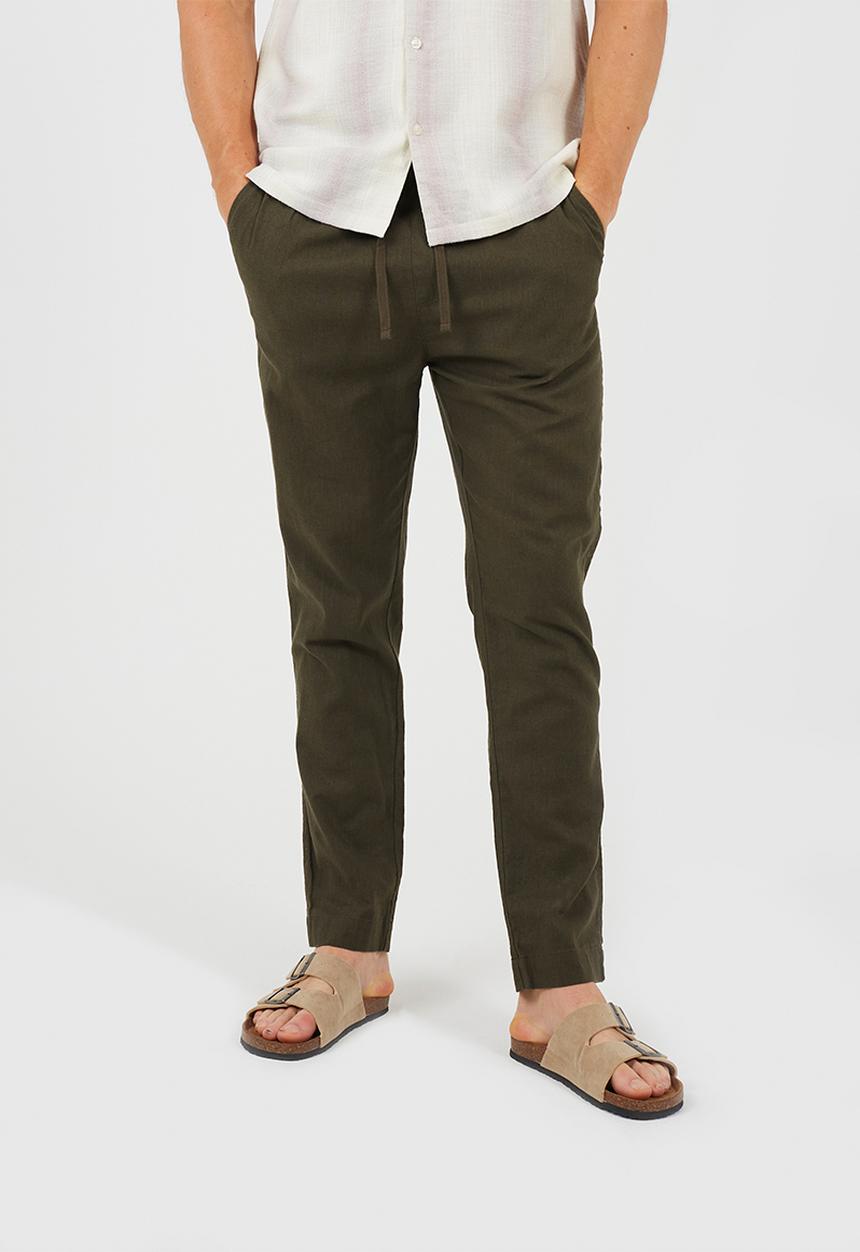 Brave Soul - Cotton/Linen Pant - Khaki