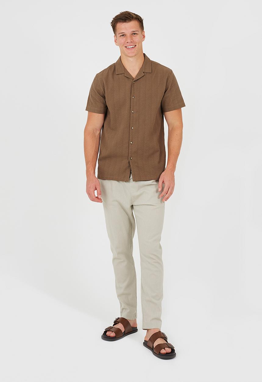Brave Soul - Cotton/Linen Pant - Light Stone