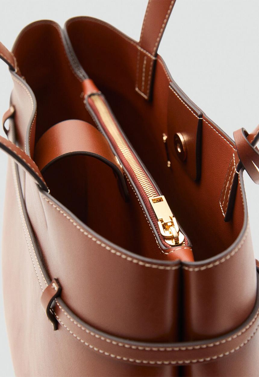 MANGO - Dahlia citybag- brown