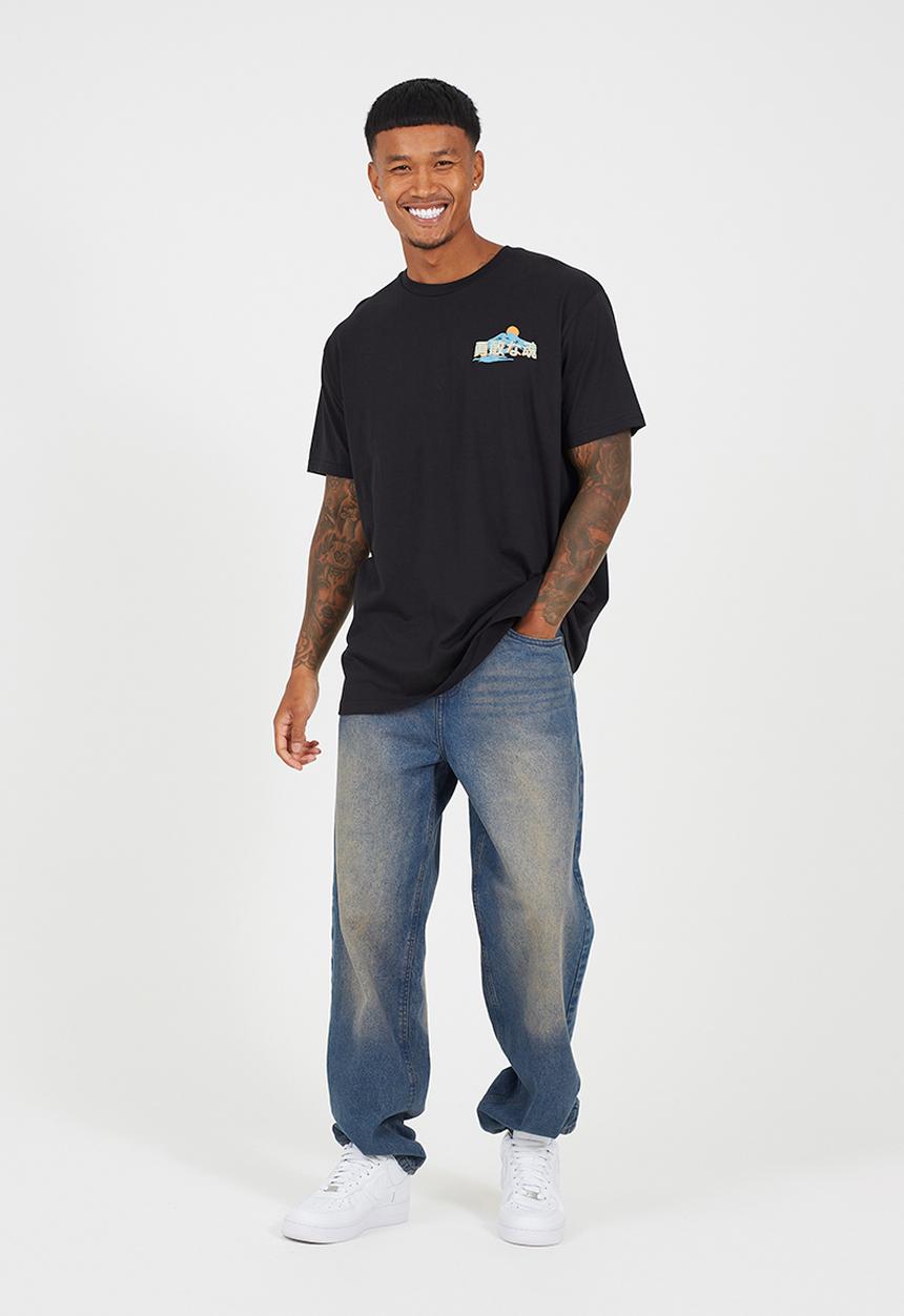 Brave Soul - Oversized Fit Crew Neck Tshirt - Jet Black