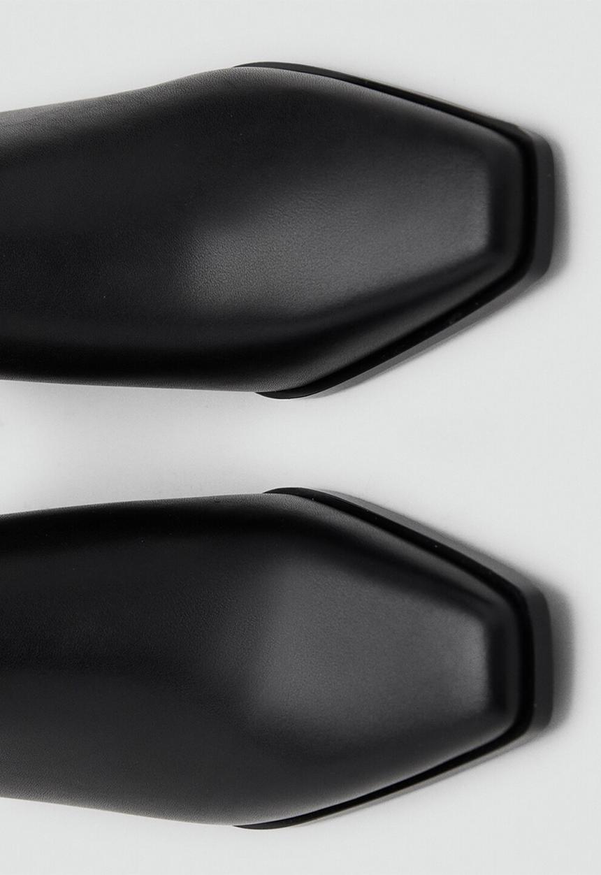 MANGO - Super1 leather ankle boot - black