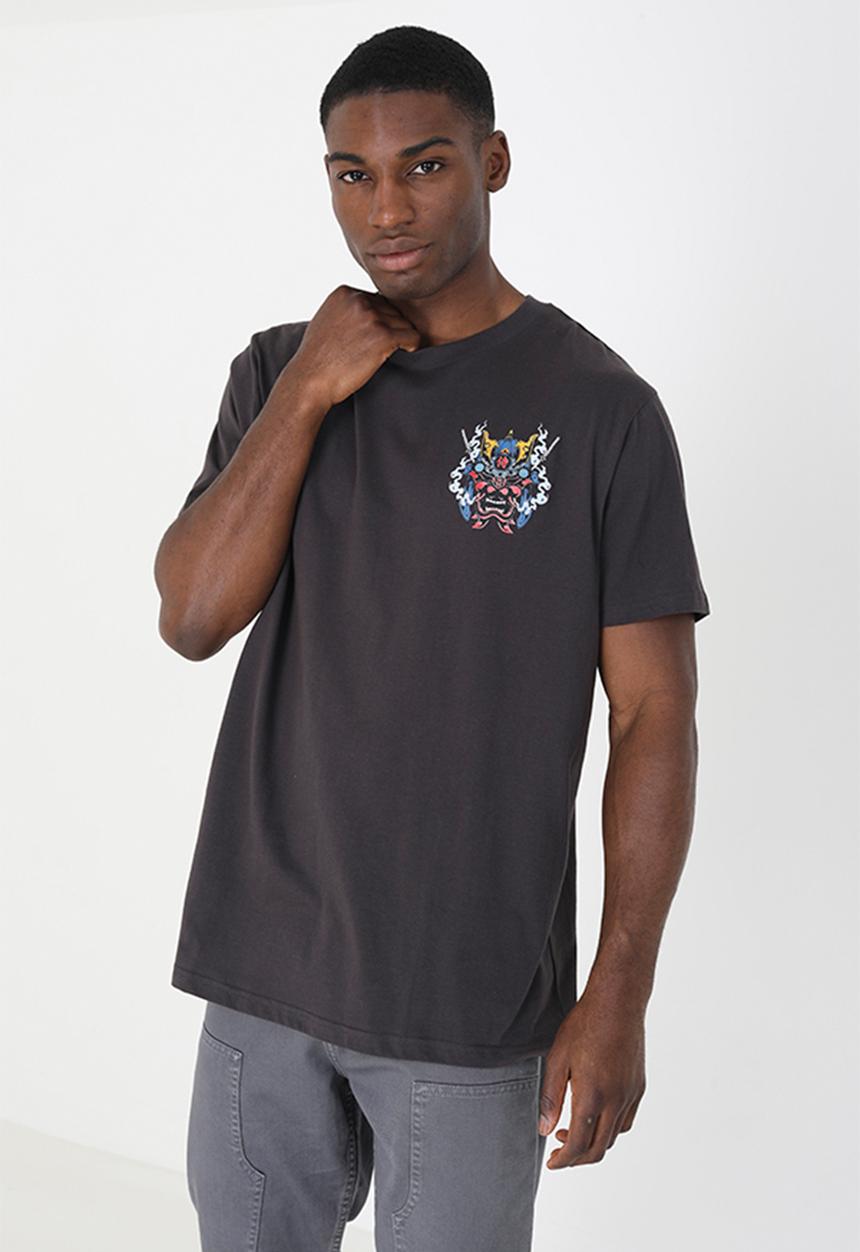 Brave Soul - Oversized Fit Crew Neck Tshirt - Charcoal
