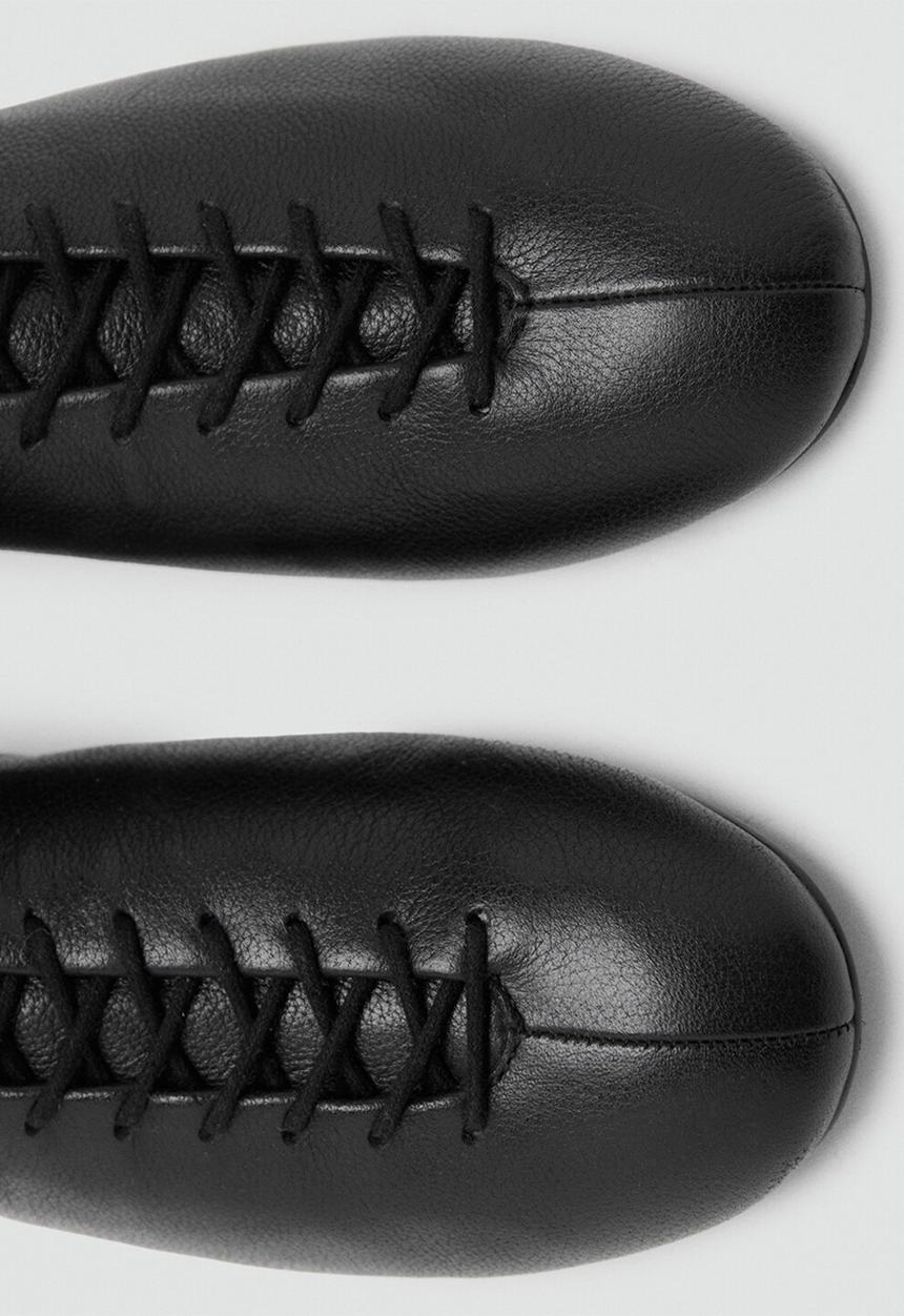 MANGO - Faro leather ankle boot - black