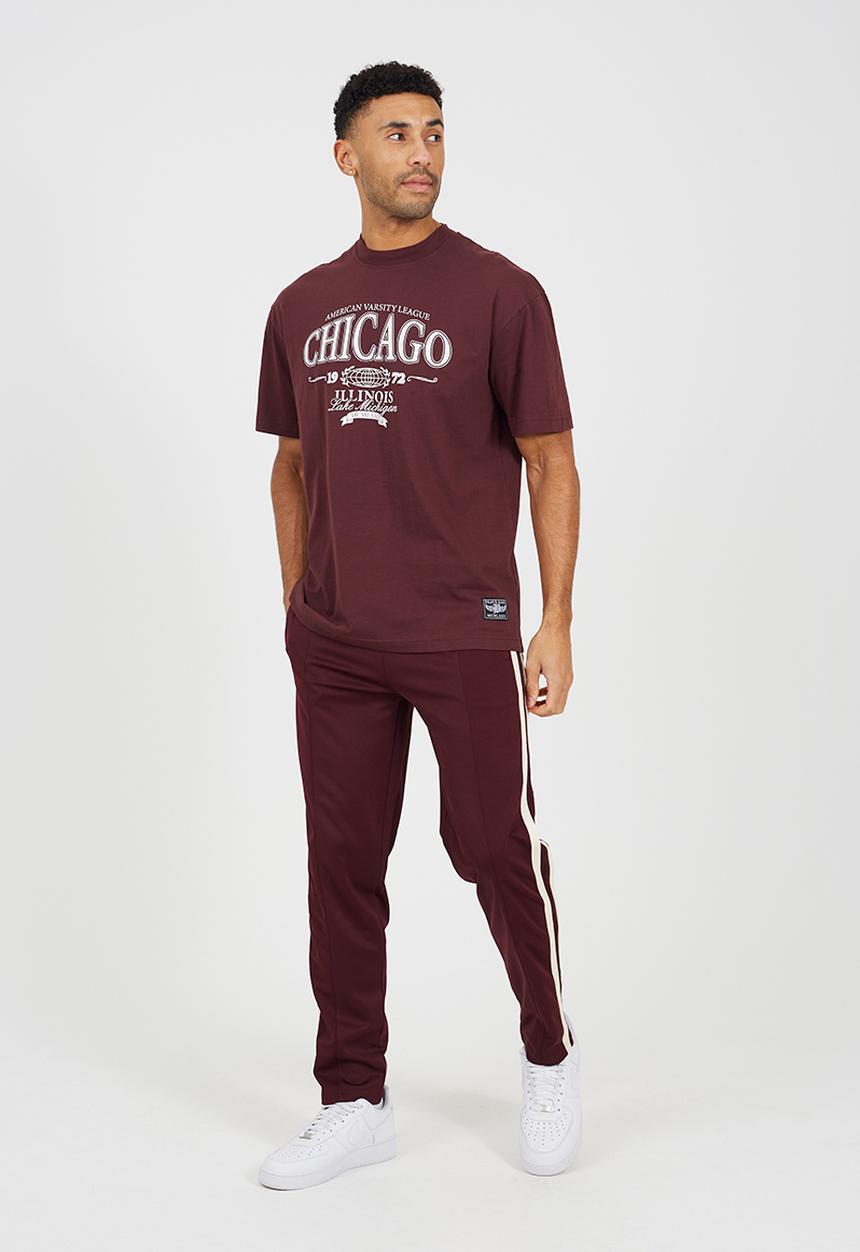 Brave Soul - Relaxed Fit Crew Neck Tshirt - Burgundy