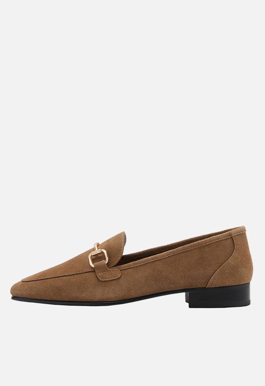 MANGO - House suede loafer - medium brown
