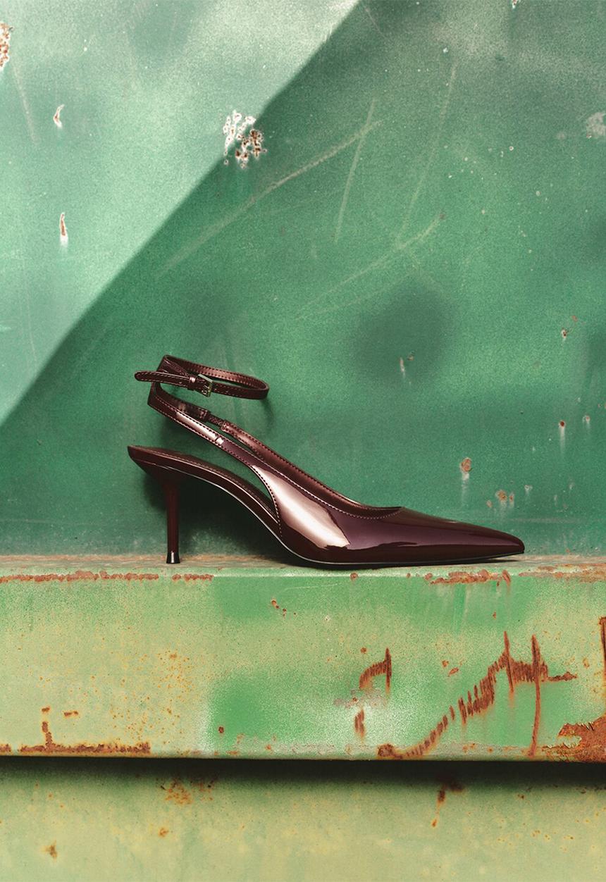 MANGO - Neckb heel - dark red
