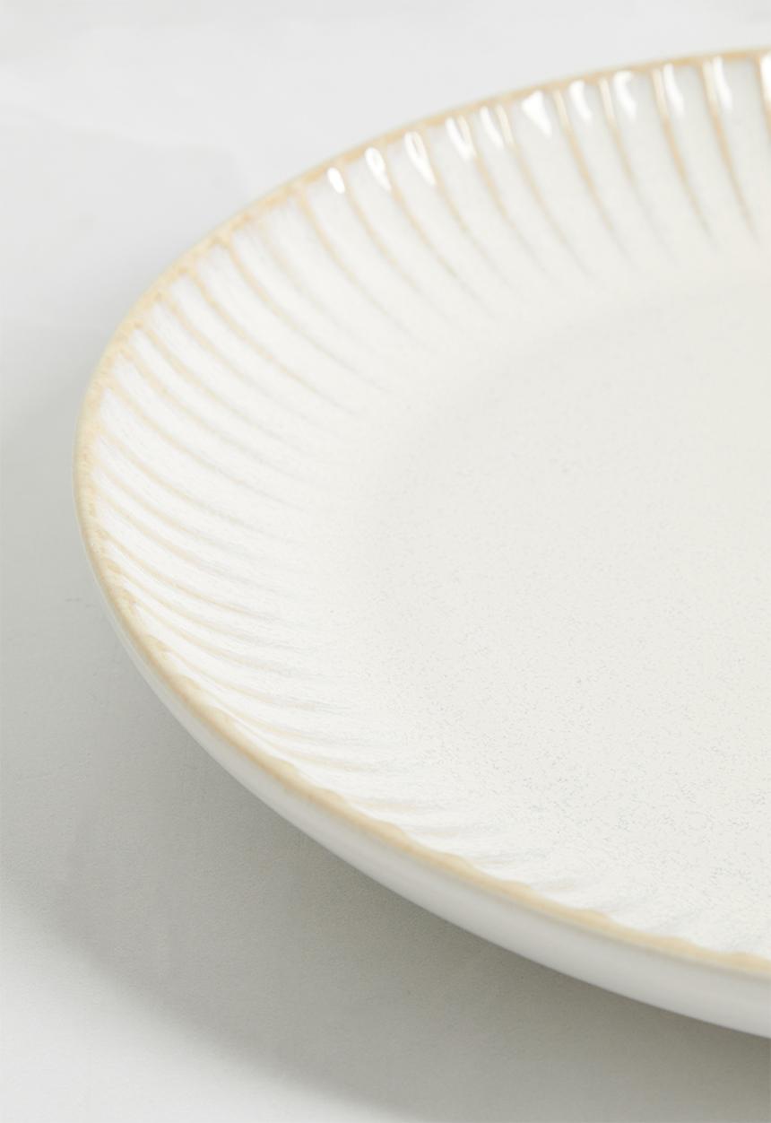 Excellent Houseware - Stoneware Side plate set of 4 - white