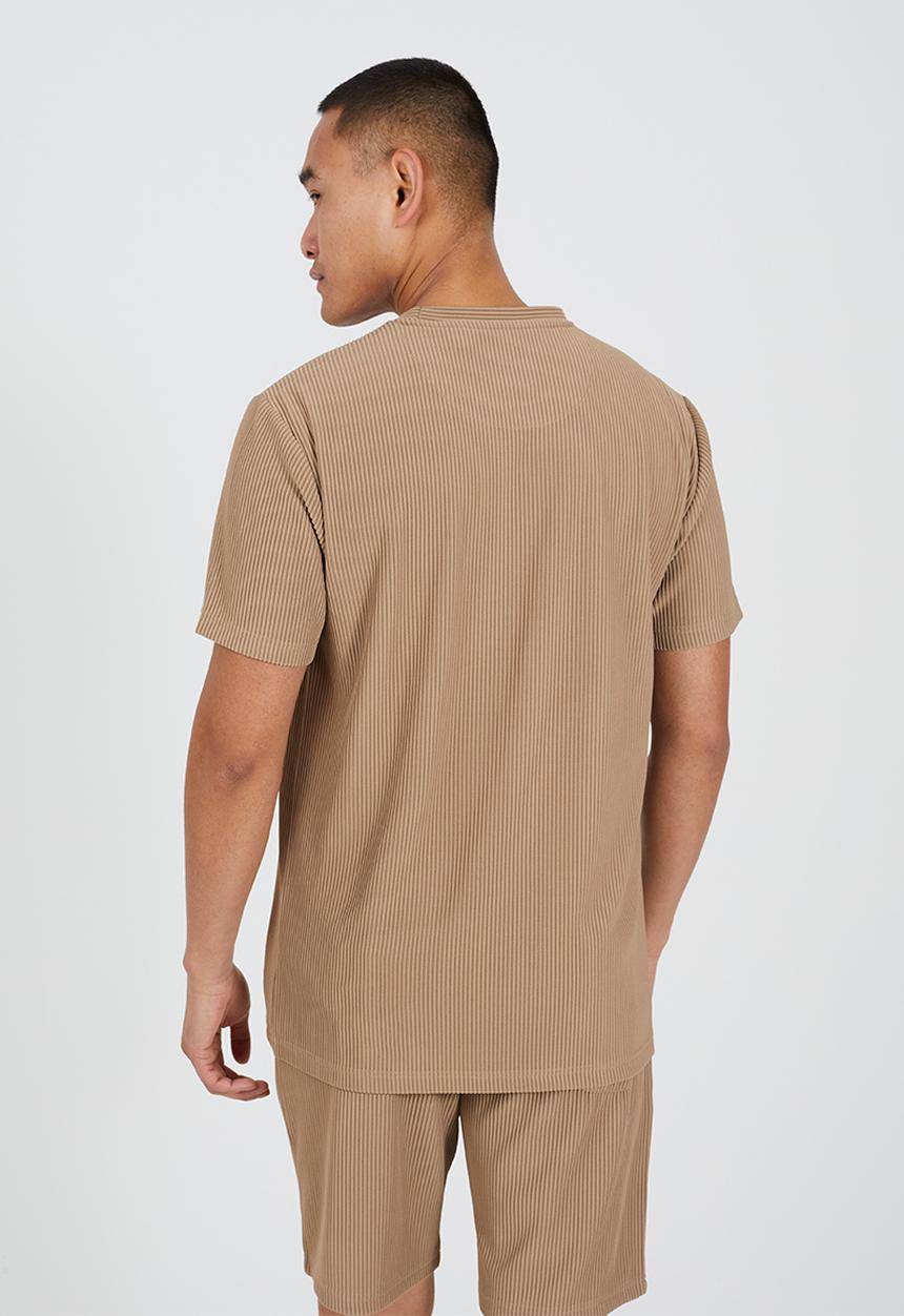 Brave Soul - Relaxed Fit Crew Neck T-Shirt - Dark Taupe