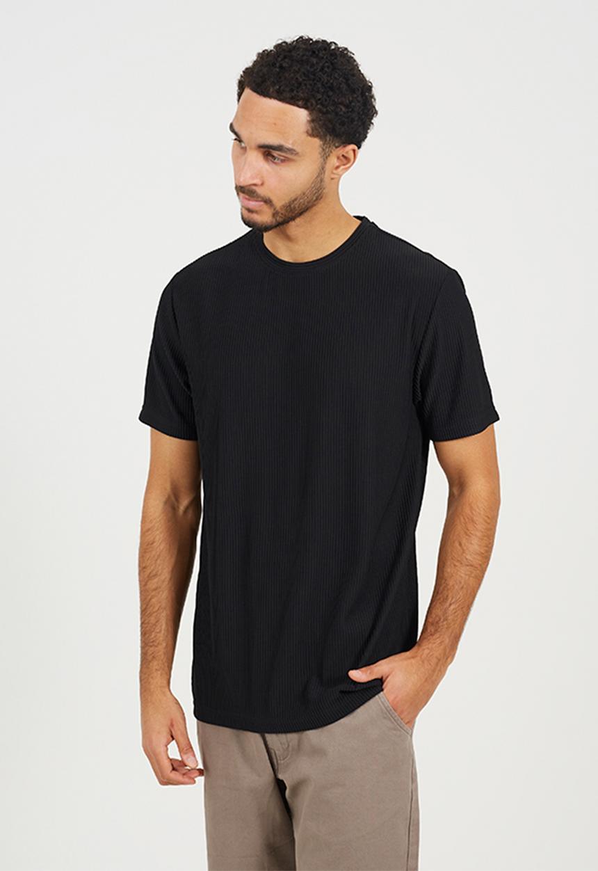 Brave Soul - Relaxed Fit Crew Neck T-Shirt - Jet Black
