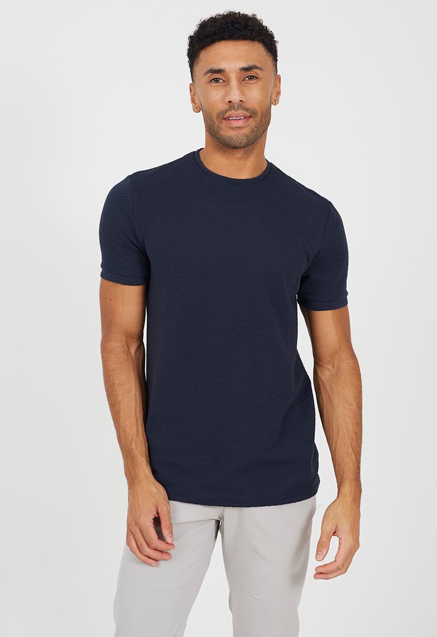Brave Soul - Crew Neck T-shirt  - Navy