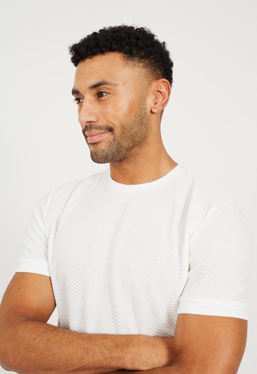 Brave Soul - Crew Neck T-shirt  - Cream