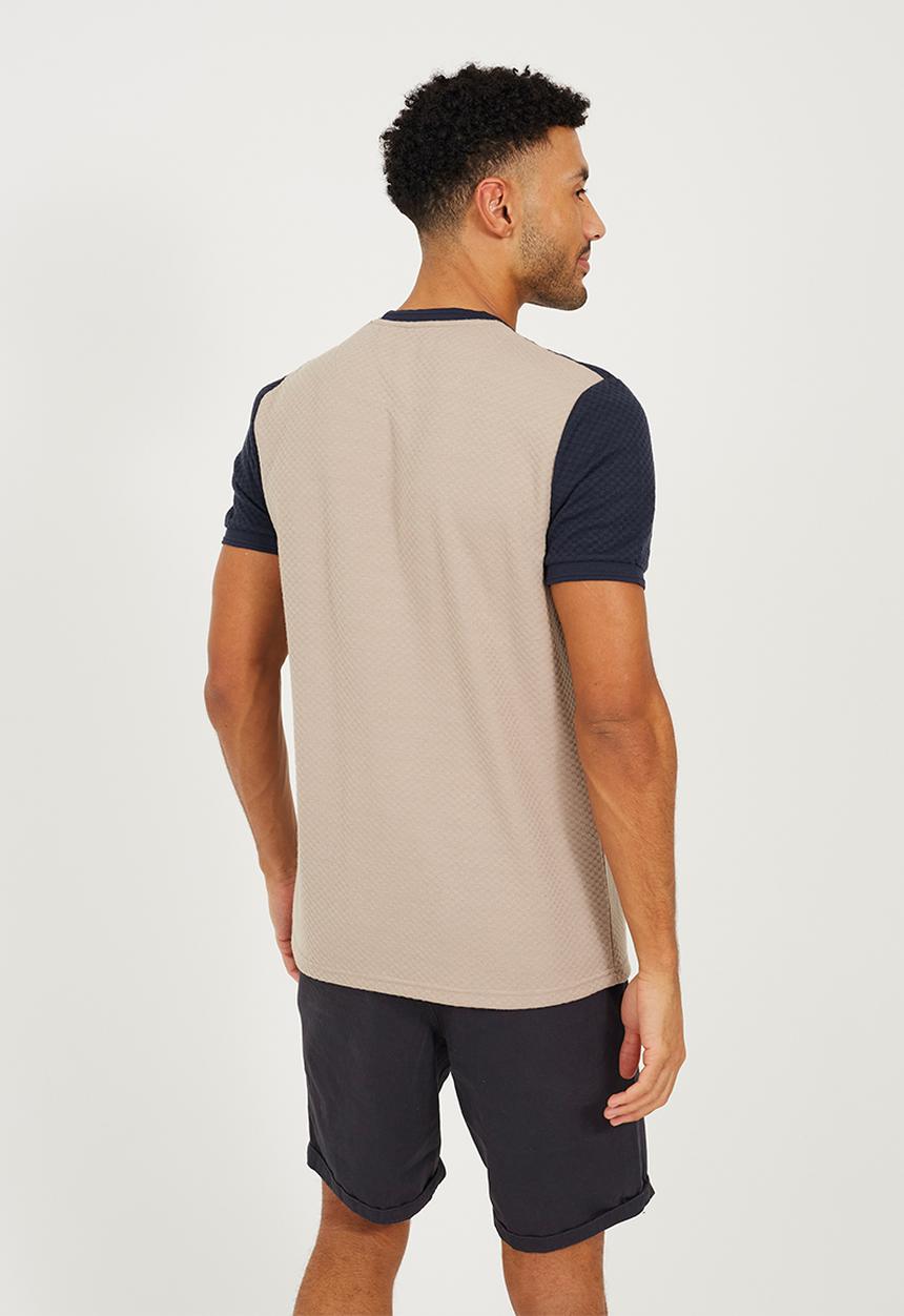 Brave Soul - Deeson Crew Neck T-shirt - Navy Multi