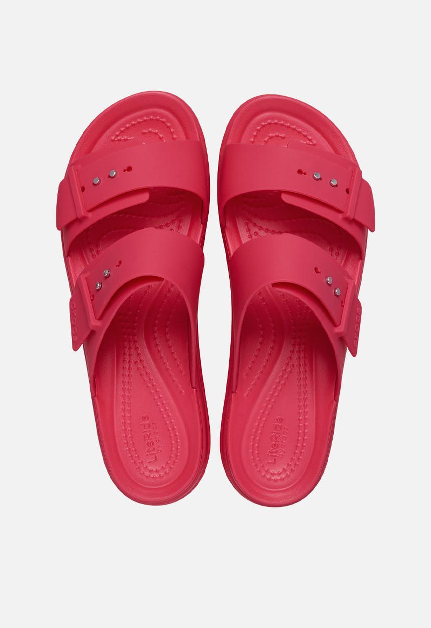 Crocs - Brooklyn buckle low wedge - digital raspberry