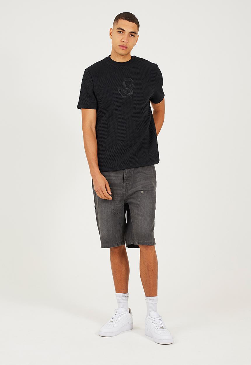 Brave Soul - Oversized Fit Crew Neck T-Shirt - Jet Black