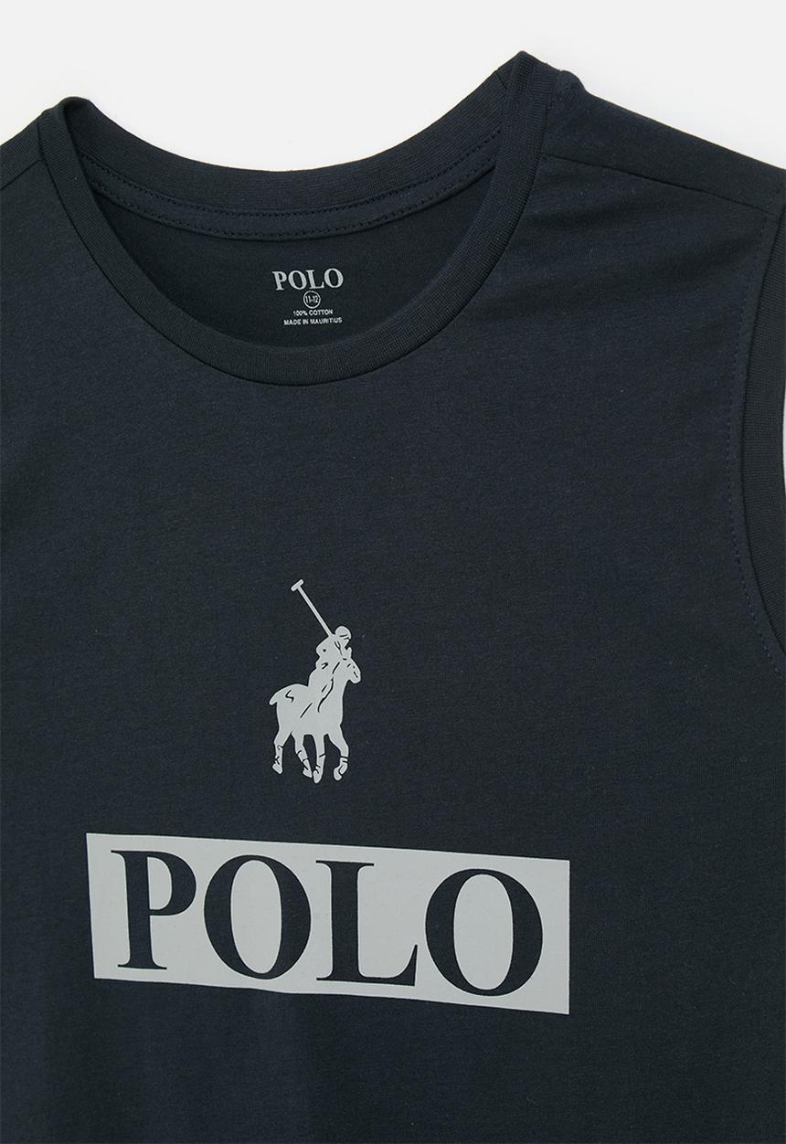 POLO - Boys connor printed vest - navy