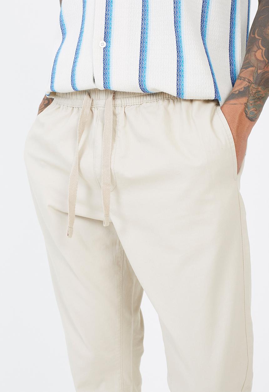 Brave Soul - Cotton Twill Pant - Stone