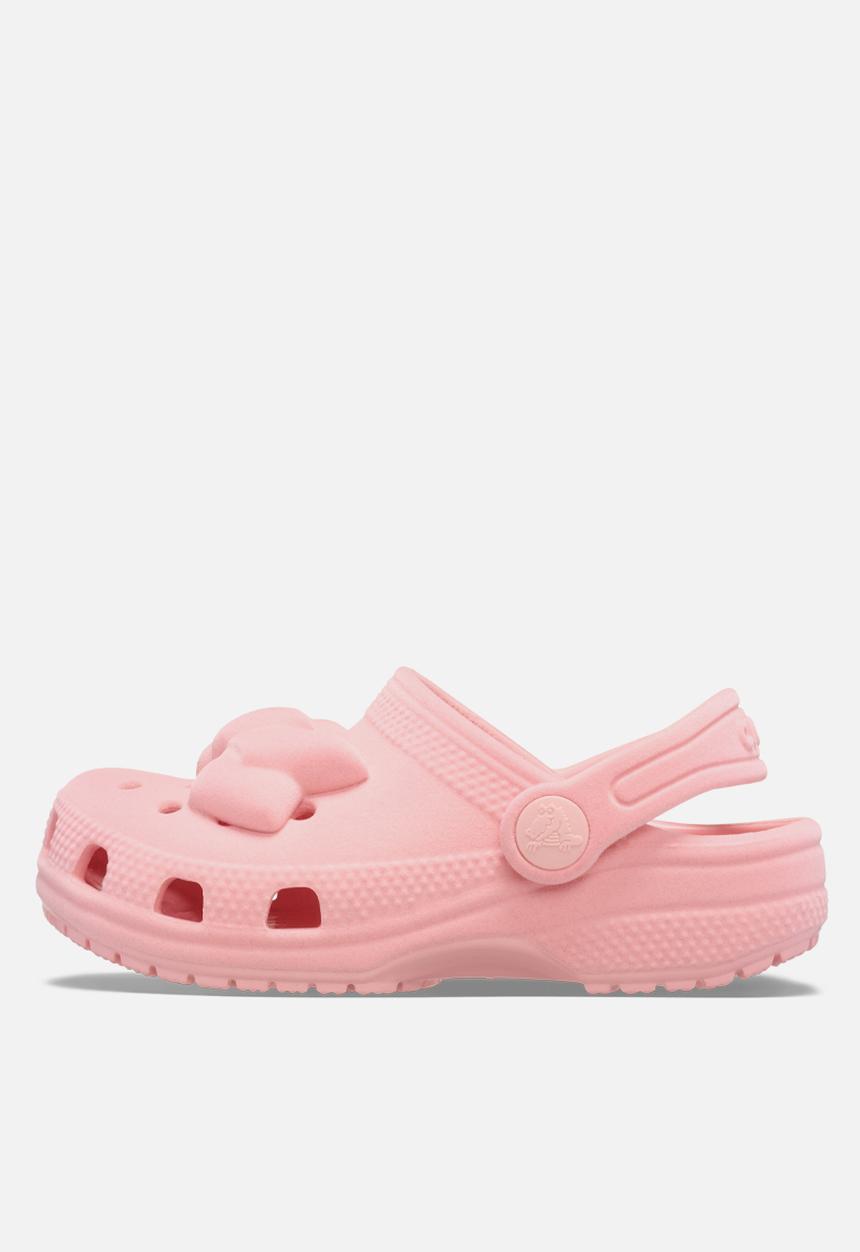 Classic velvet bow clog t-powder pink