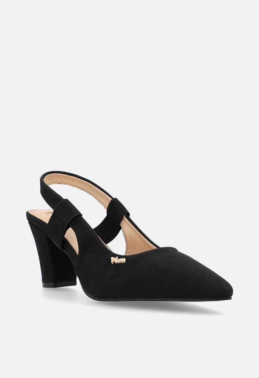 Plum - Amber Closed Toe Slingback - Black
