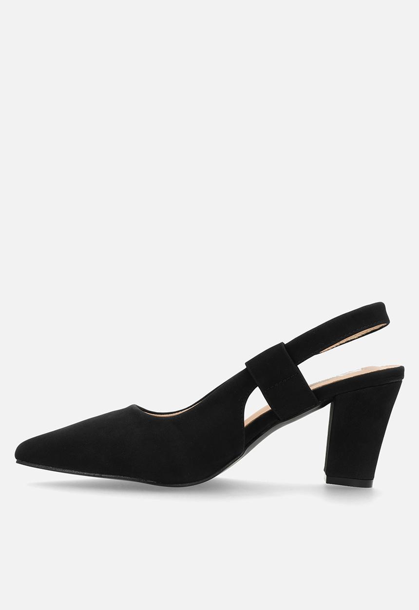 Plum - Amber Closed Toe Slingback - Black