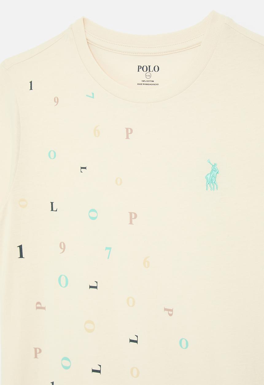 POLO - Girls cara ss printed dress - sand