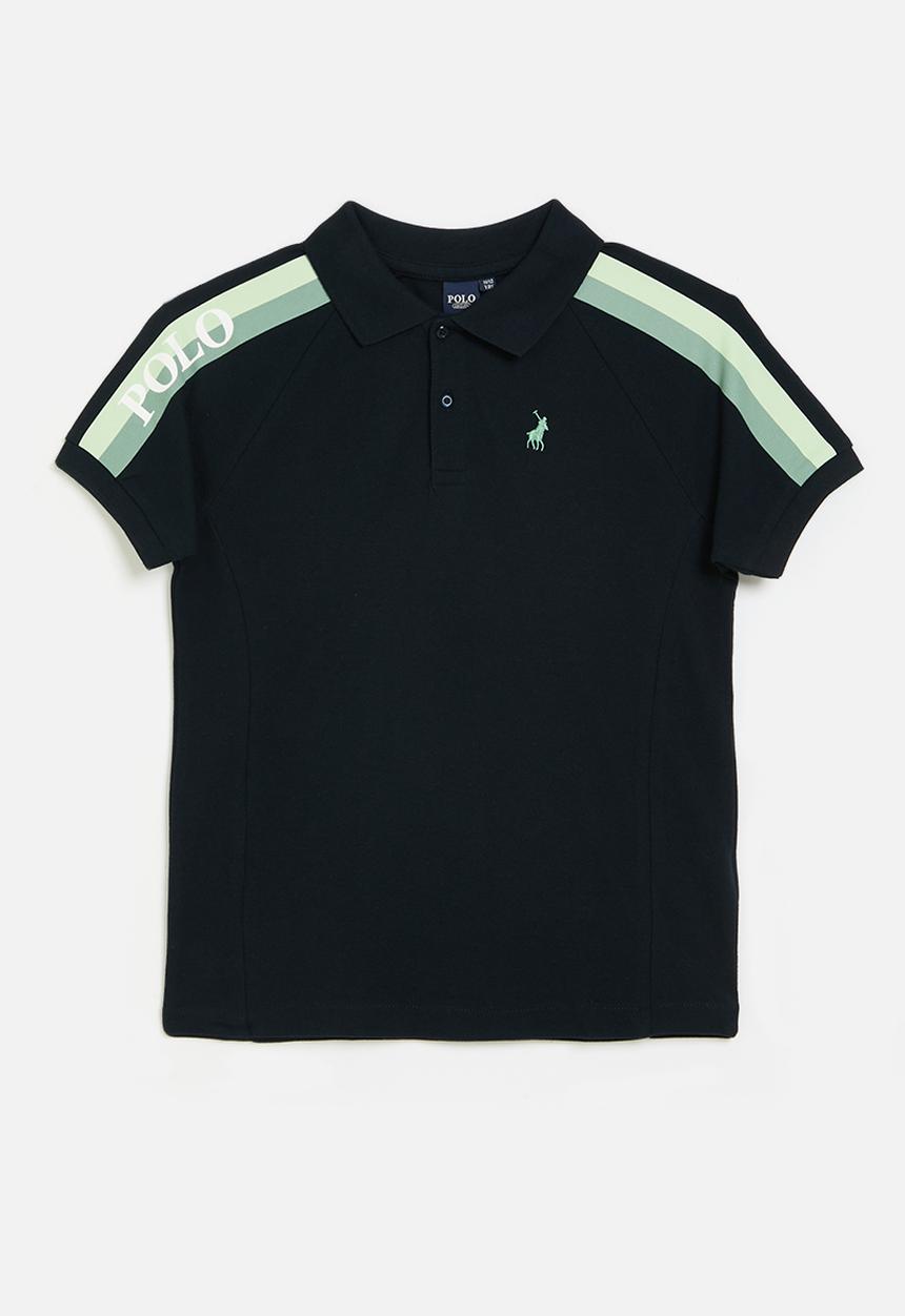 POLO - Boys mpho striped raglan ss golfer - navy