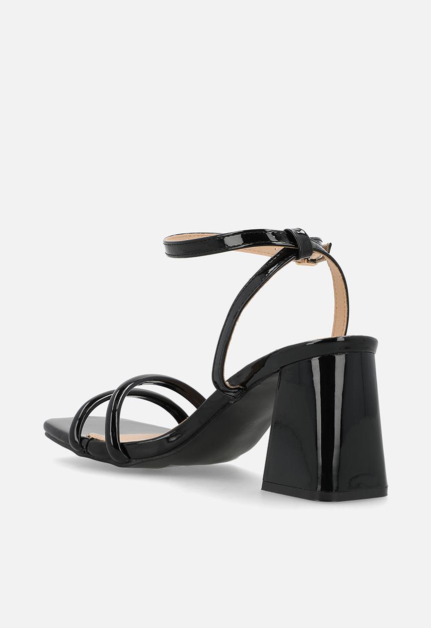 Plum - Shelby Open Toe Ankle Strap - black