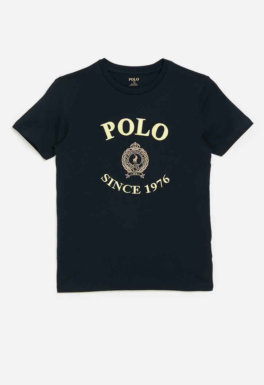 POLO - Boys logan crested ss tee - navy