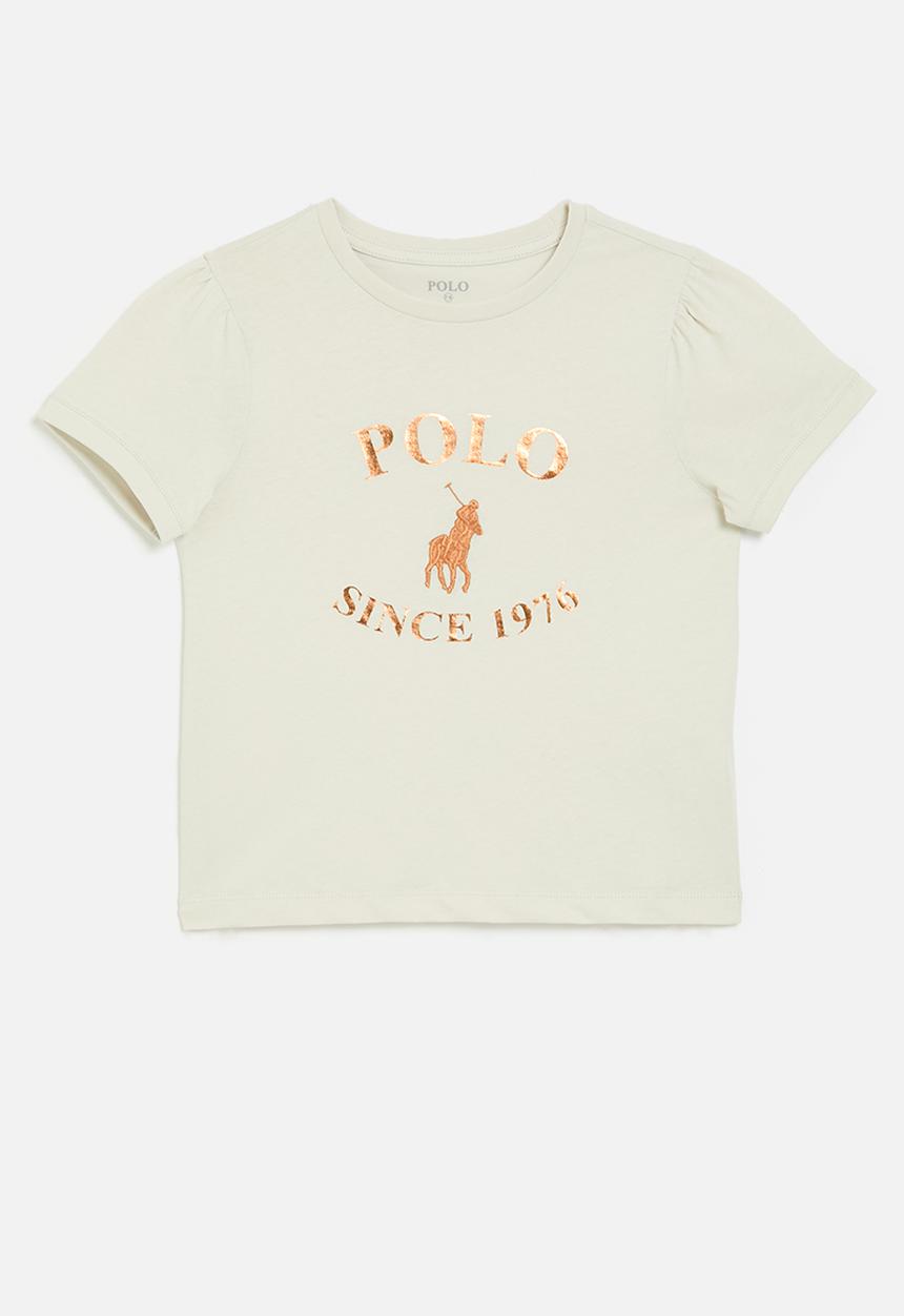 POLO - Girls daniela ss printed tee - silver grey