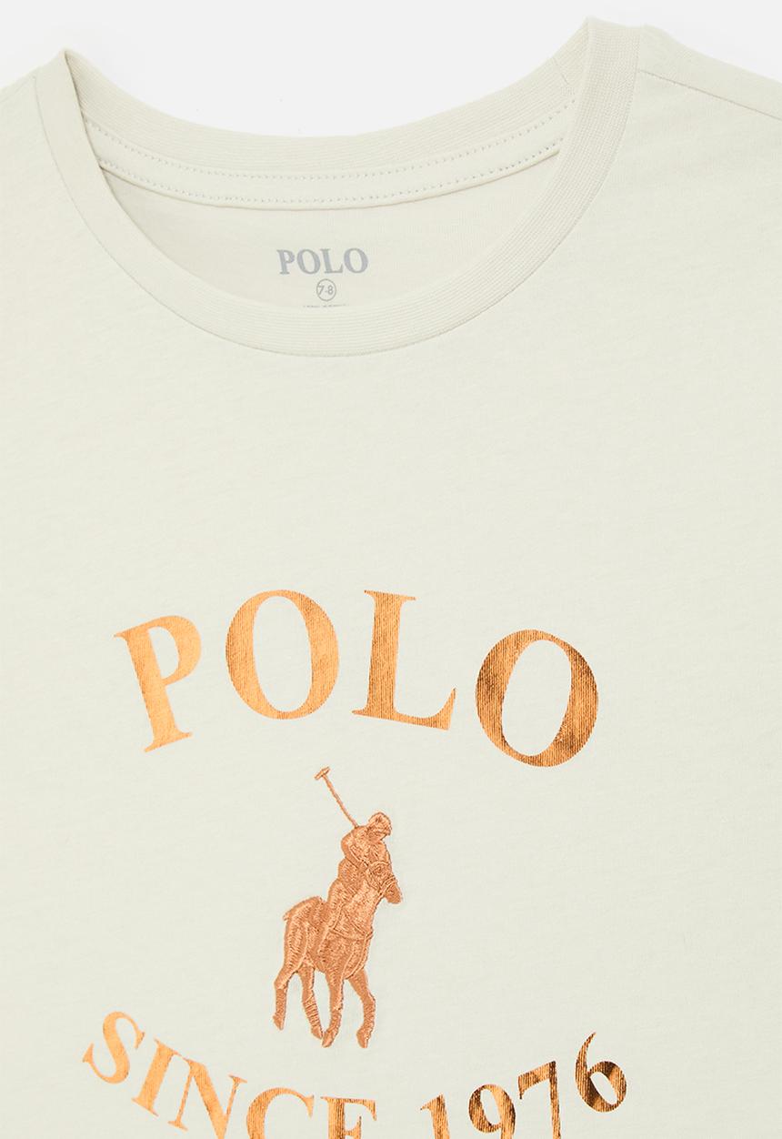 POLO - Girls daniela ss printed tee - silver grey