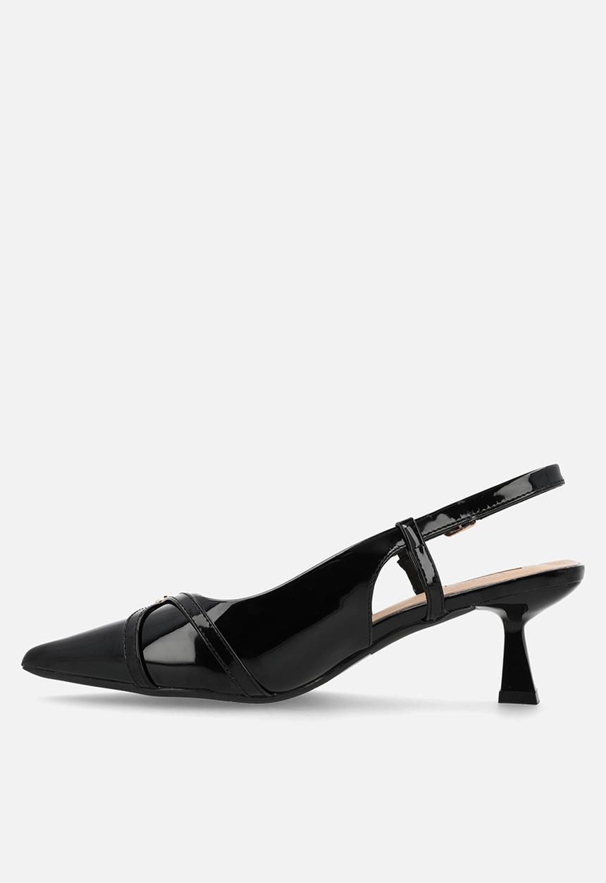 Plum - Ammy Closed Toe Slingback - Black