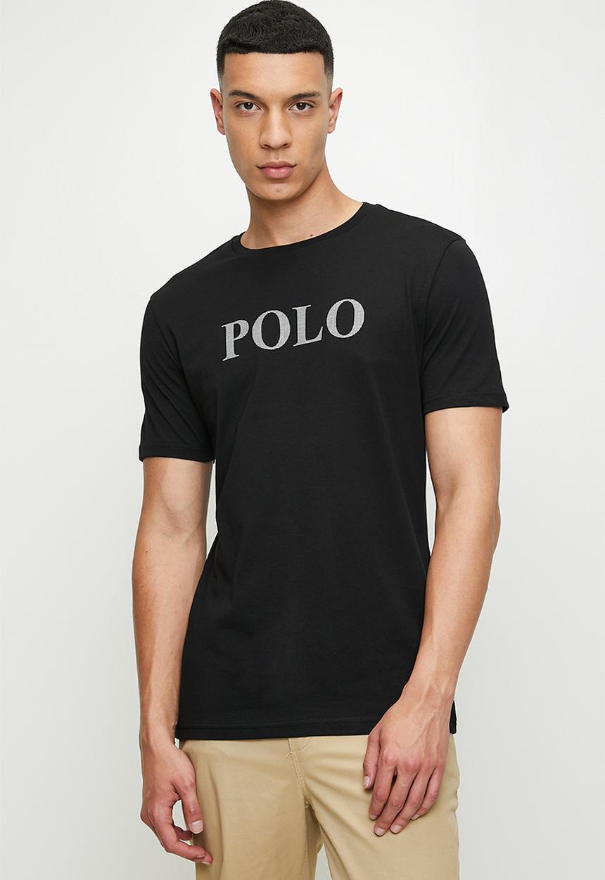 POLO - Daxton  logo short sleeve T-shirt - black