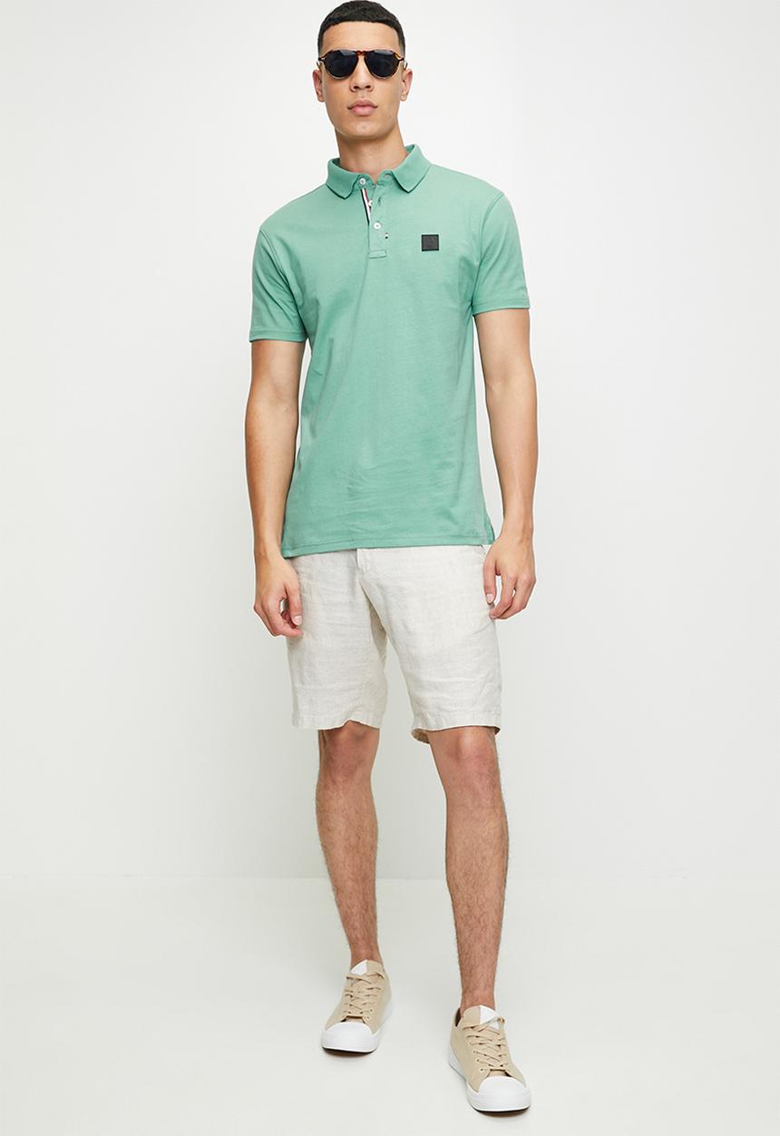 POLO - JENSON Active Badge Ss Golfer - Turquoise
