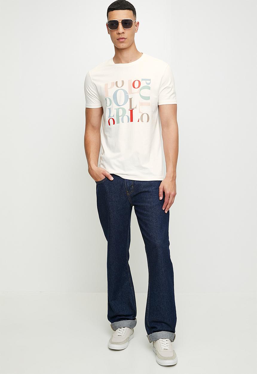 POLO - Deacon  logo printed short sleeve T-shirt - white