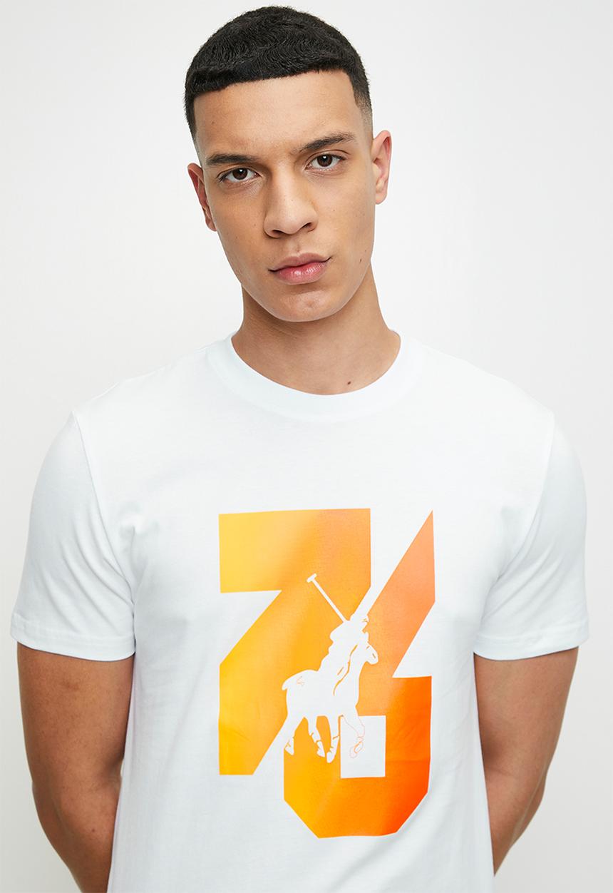 POLO - Rakim  sport short sleeve gradient tee  - white