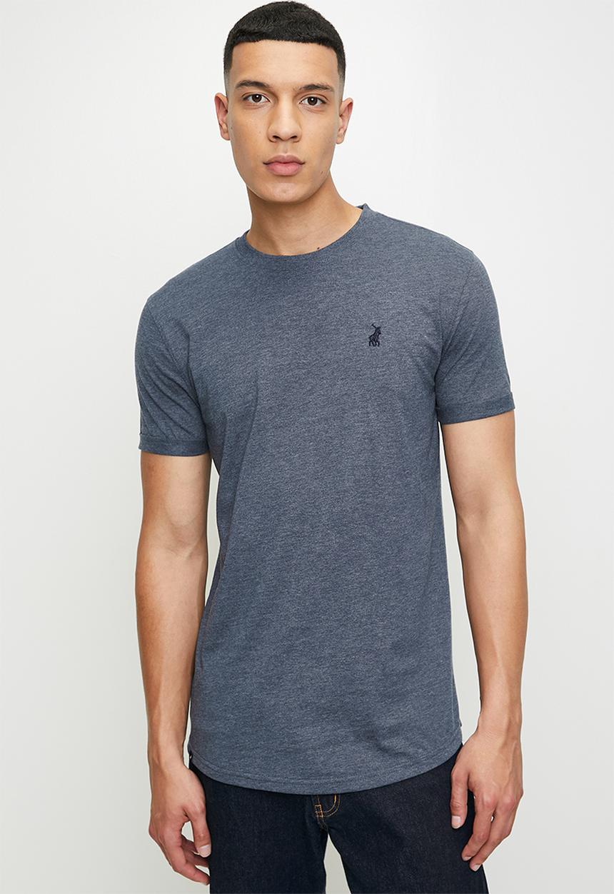 POLO - Clive  pjc short sleeve melange tee - navy