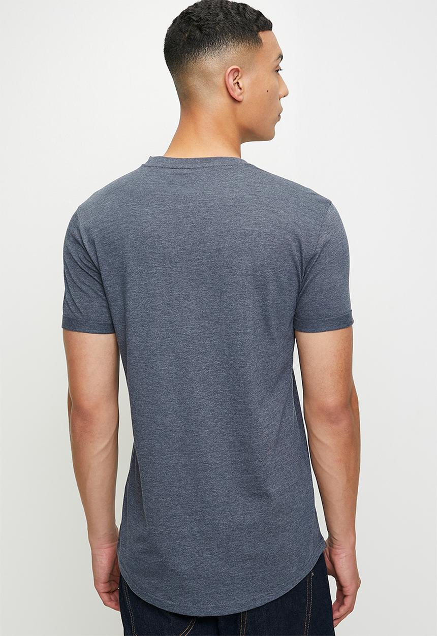 POLO - Clive  pjc short sleeve melange tee - navy