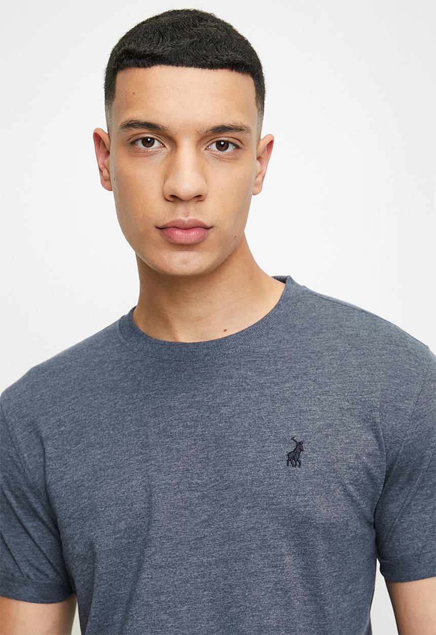 POLO - Clive  pjc short sleeve melange tee - navy
